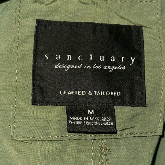 Sanctuary Anthropologie Scout Green Anorak Utility Trench Jacket Women Medium - Picture 10 of 12